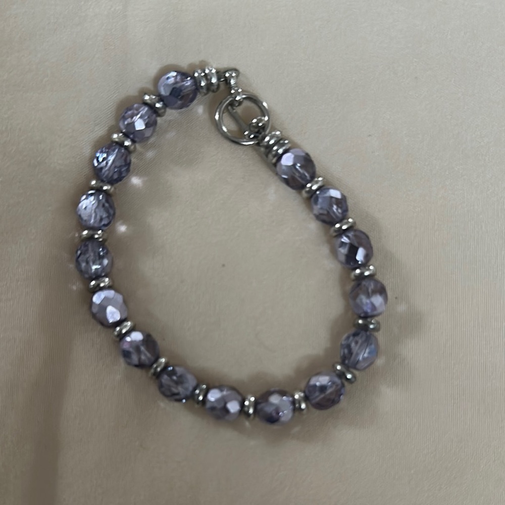 Silver Beaded Bracelet with Elegant Design